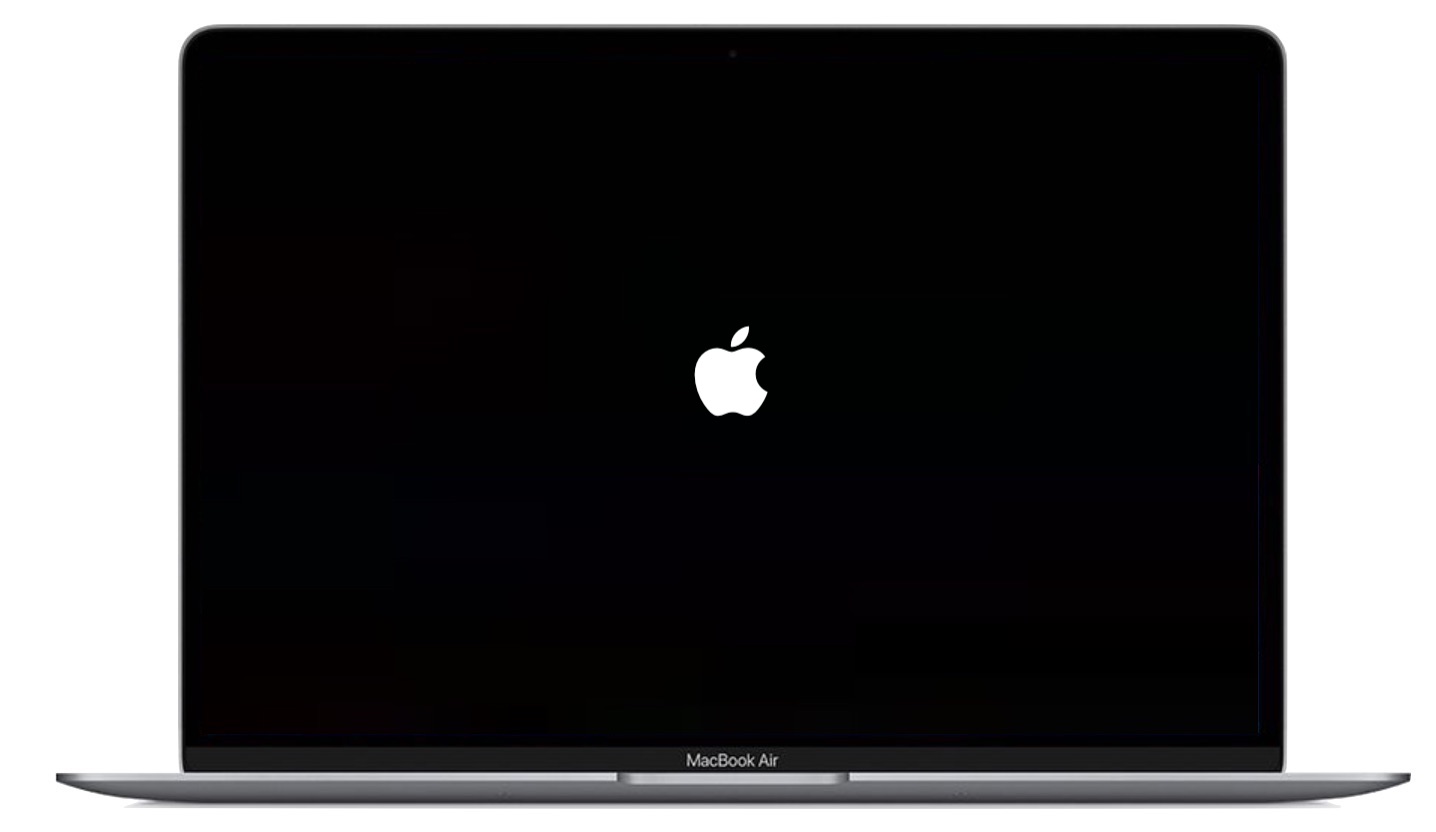 A restarting MacBook Air