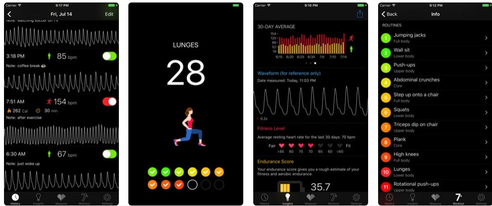 De 10 bästa apparna för pulsmätare (Android / iPhone) 2020