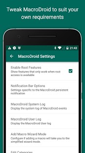 MacroDroid - Captura de pantalla de la automatización del dispositivo