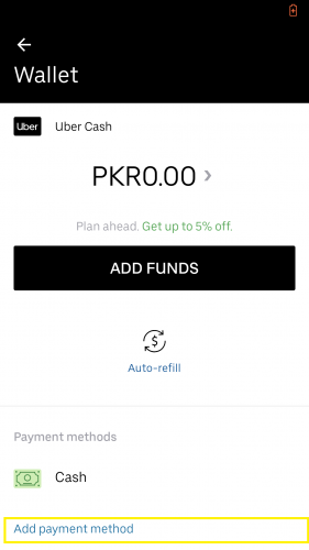 Aplikasi Uber untuk Android: cara menambah dan/atau mengubah metode pembayaran 2