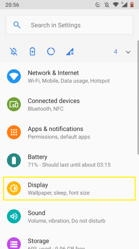 Tillgång till skärmen ger din Android-enhet ett nytt utseende genom att aktivera det dolda mörka temat (Nougat)