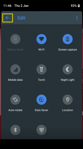Selesaikan dengan menyesuaikan bilah ubin di Android Nougat versi 9.
