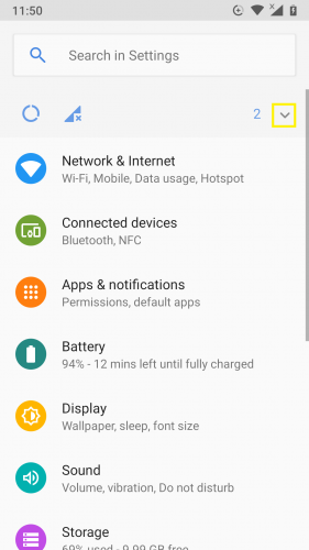 Cara menyesuaikan bilah ubin di Android 5