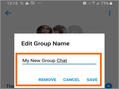 Как изменить имя группового чата в Facebook посыльный 4