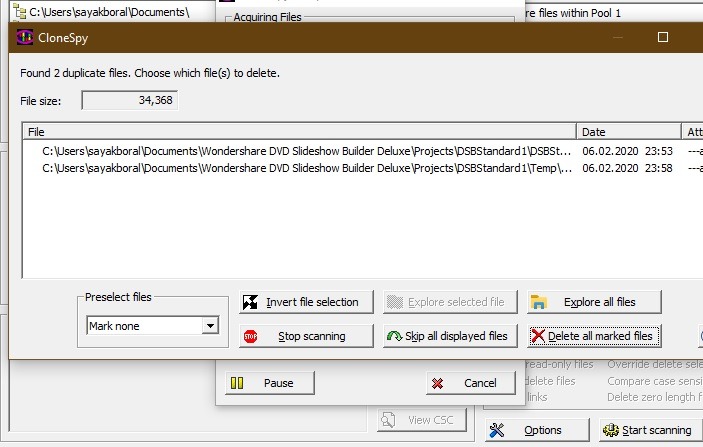 Eliminar archivos duplicados Windows Clonespy Detect Duplicates