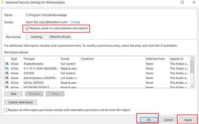 Windows 7 Ako získať prístup k priečinku WindowsApps v systéme Windows Windows 10 1