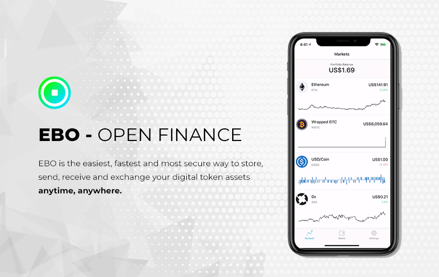 EBO lanserar Open Finance, en Ethereum Crypto Wallet-app