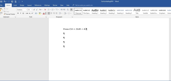 Cara menghapus halaman di Microsoft Word 3