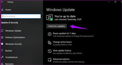 Windows Uppdatera