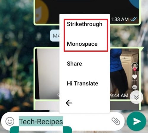 Как легко выделять жирным шрифтом, курсивом и моноширинкой сообщения WhatsApp 6