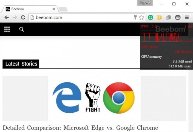 Флаги счетчика Chrome FPS