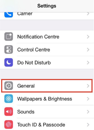 Opsi umum di aplikasi Pengaturan iPhone