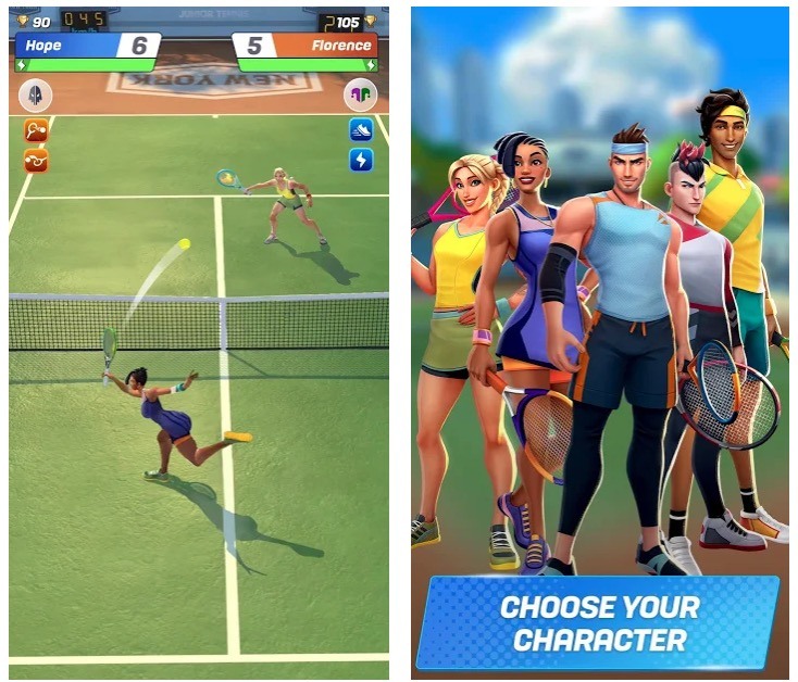Aplicación Tennis Clash