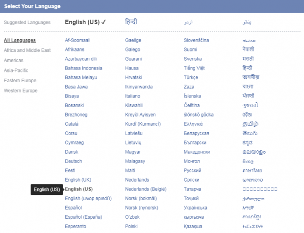 Bagaimana mengubah Facebook Bahasa (pembaruan 2020) 9
