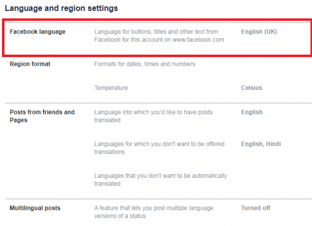 Bagaimana mengubah Facebook Bahasa (pembaruan 2020) 5