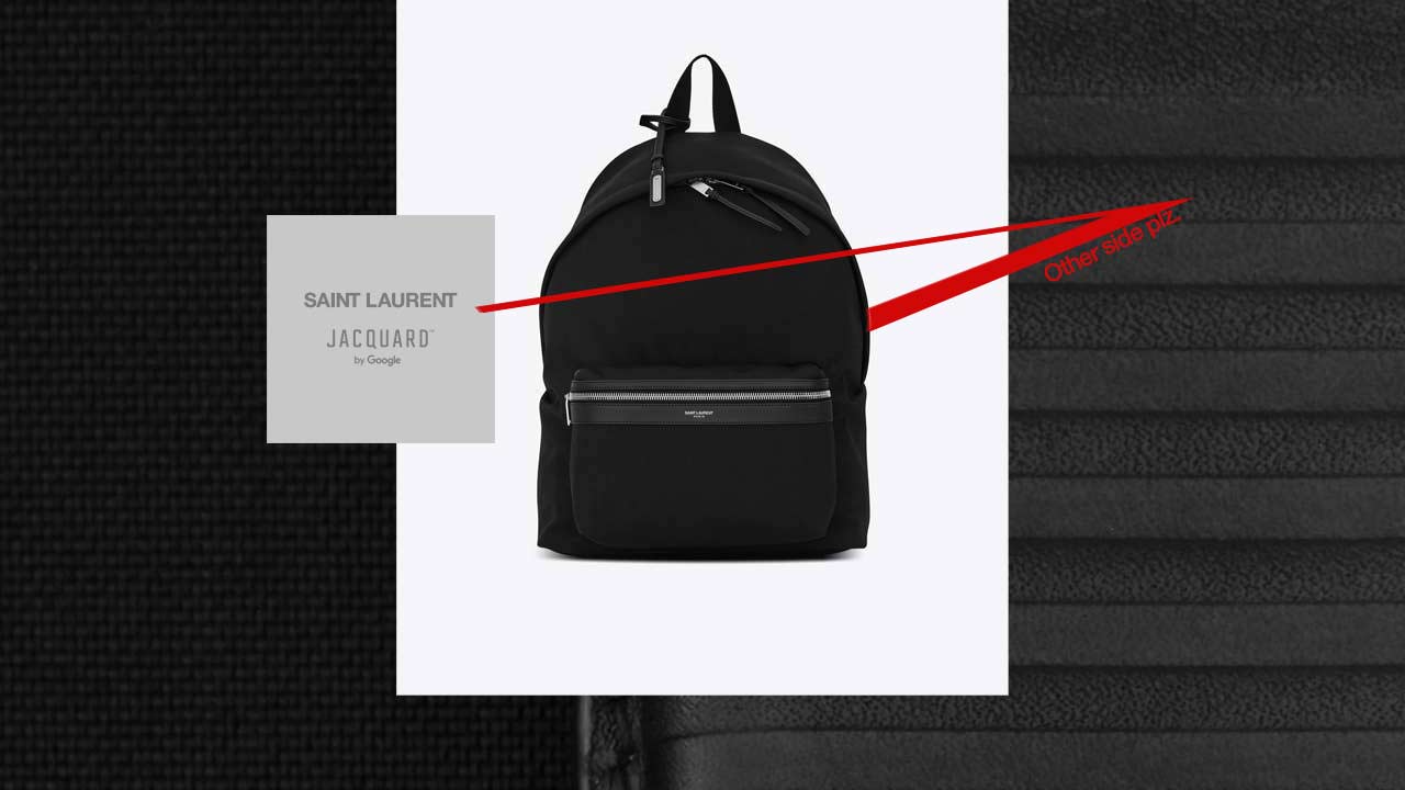 Рюкзак YSL CIT-E является частью грядущего модного жаккарда от Google. 85