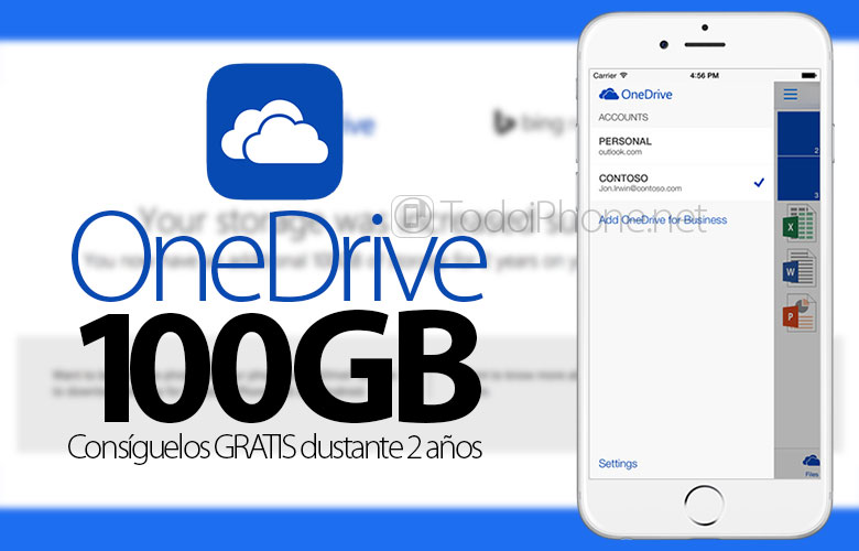 Microsoft regala 100 GB gratis en OneDrive por 2 años