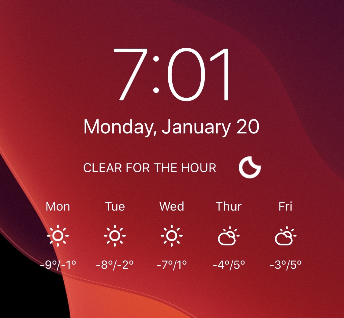 Obtenga una vista detallada del tiempo en la pantalla de bloqueo de su iPhone con Mot 2