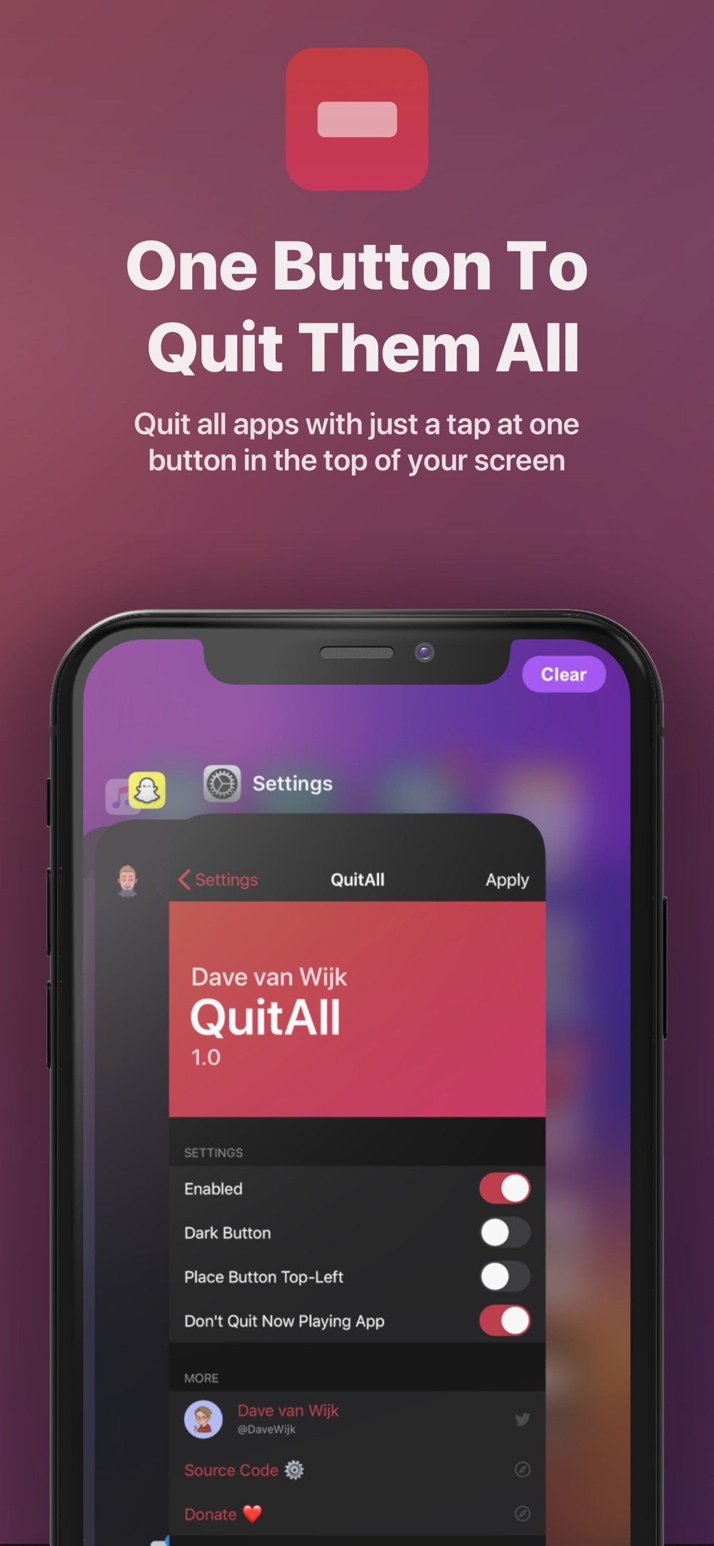 O QuitAll permite fechar todos os aplicativos do App Switcher com um toque 4