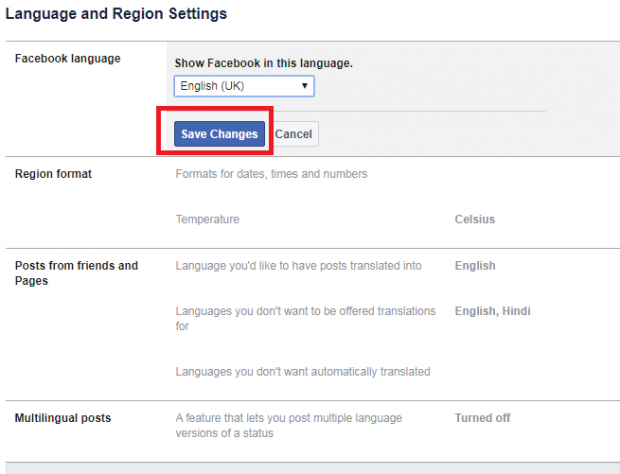 Bagaimana mengubah Facebook Bahasa (pembaruan 2020) 7