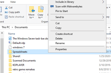Excel-fil kan inte nås från mappens snabbmeny när du sparar