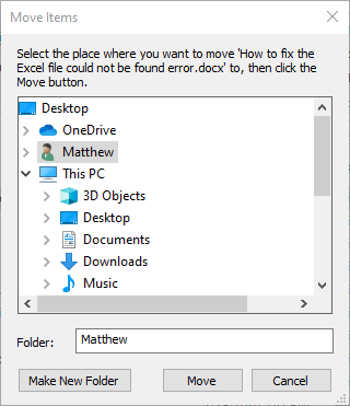 Cara memperbaiki file Excel tidak dapat menemukan kesalahan 4