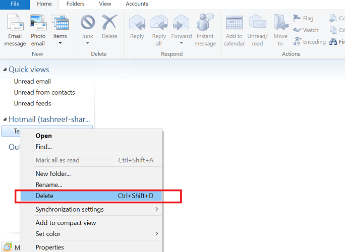 tẩy Windows Live Mail trùng lặp thư mục và email
