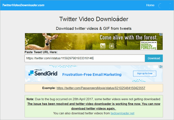 Dengan ini Twitter alat pengunduhan video, Anda masih memiliki cara terbaik untuk mempelajari cara menyimpan video Twitter. "width =" 577 "height =" 400 "srcset =" https://applexgen.com/wp-content/uploads/2020/04/1586018660_309_8-Mejor-gratis-Twitter-Video-downloaders-to-save-Twitter.png 577w, https://www.jihosoft.com/wp-content / uploads / 2019/08 / twittervideodownloader-300x208.png 300w "tama =" "m ="