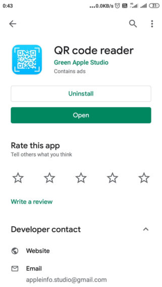 Aplikasi pembaca kode QR di Play Store