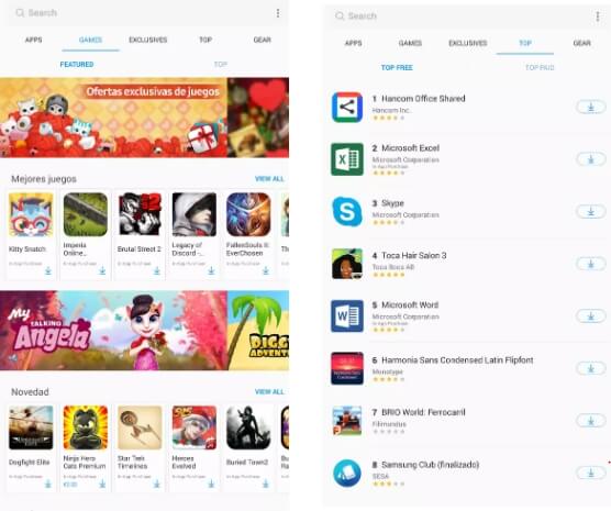 Galaxy Halaman Beranda Aplikasi - Google Play Store alternatif untuk perangkat Samsung