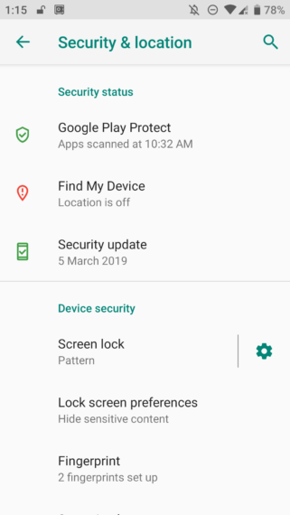 Pengaturan Google Play Protect