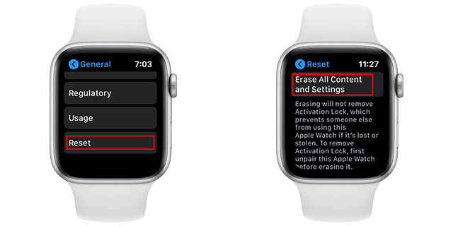 Cara mengatur ulang dan memutuskan tautan Apple Watch 4