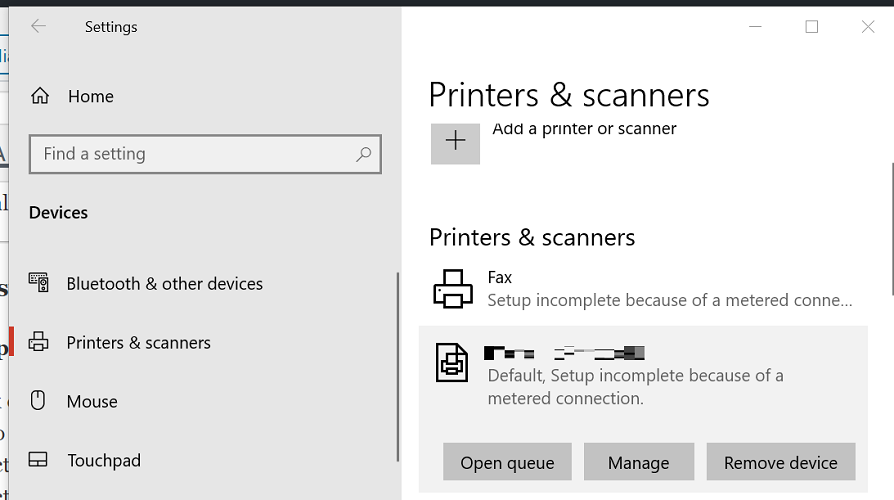 Perintah Pelanggaran Kesalahan Printer