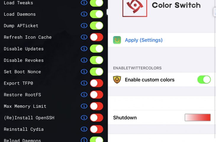 Este nuevo ajuste fino permite a los jailbreakers colorear los engranajes del sistema iOS