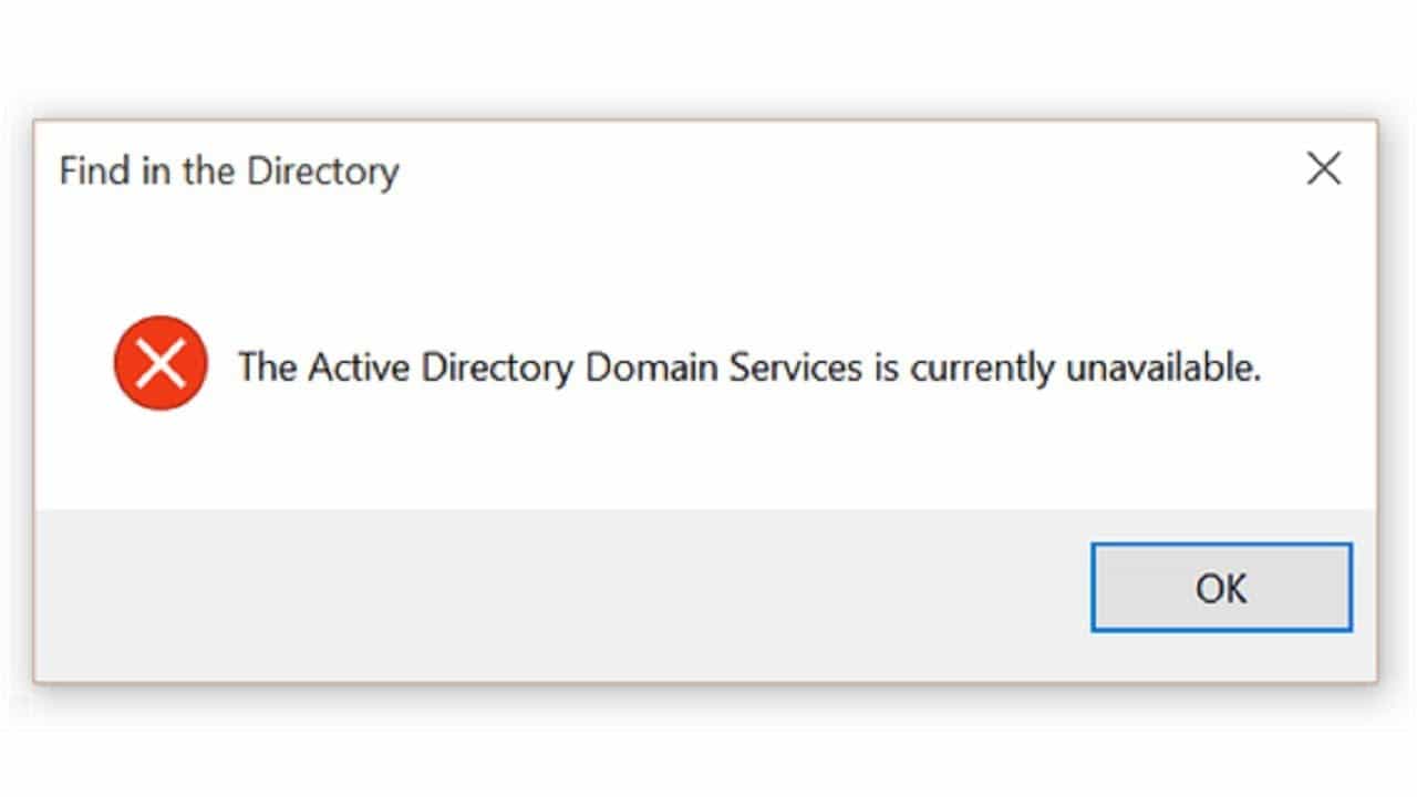 Active Directory domain services not available [FULL FIX] 1