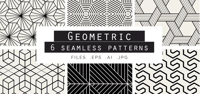 Estudios de Adobe Illustrator para patrones de vectores geométricos sin costura