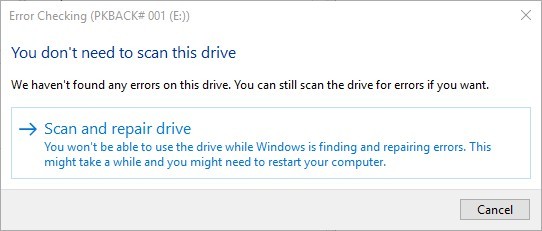 Kesalahan penyalinan file "Parameter salah" di atas Windows 10, 8 atau… 10