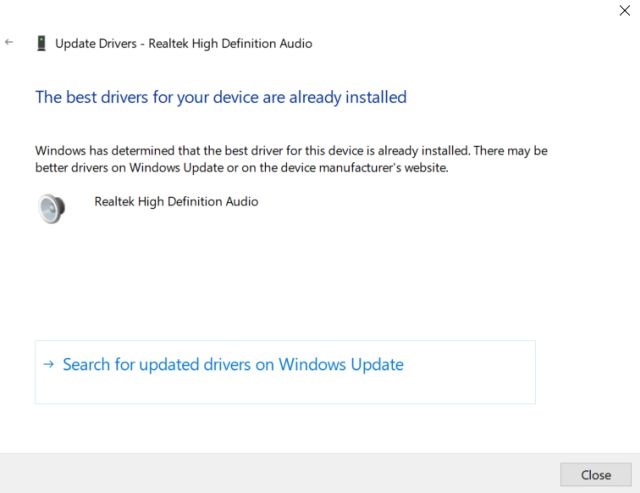 Sửa lỗi Trình quản lý âm thanh Realtek HD bị thiếu trong Windows 10