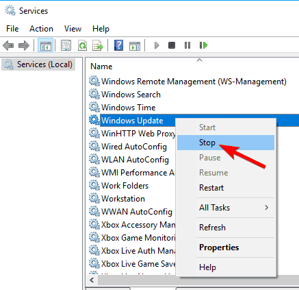 Mulai ulang Windows Perbarui layanan