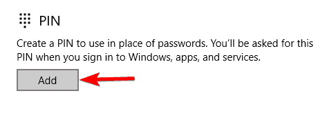 ПИН логин Windows 10 в сером