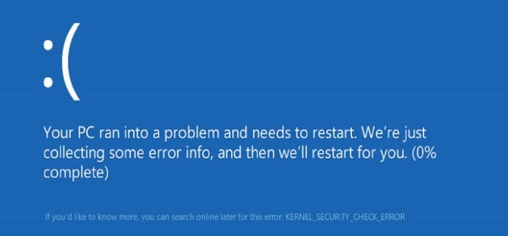 Kesalahan pemeriksaan keamanan kernel