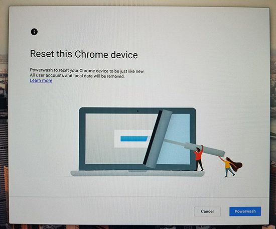Cara menyetel ulang pabrik Chromebook Anda 7