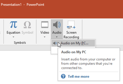Автоматически воспроизводить аудио в PowerPoint
