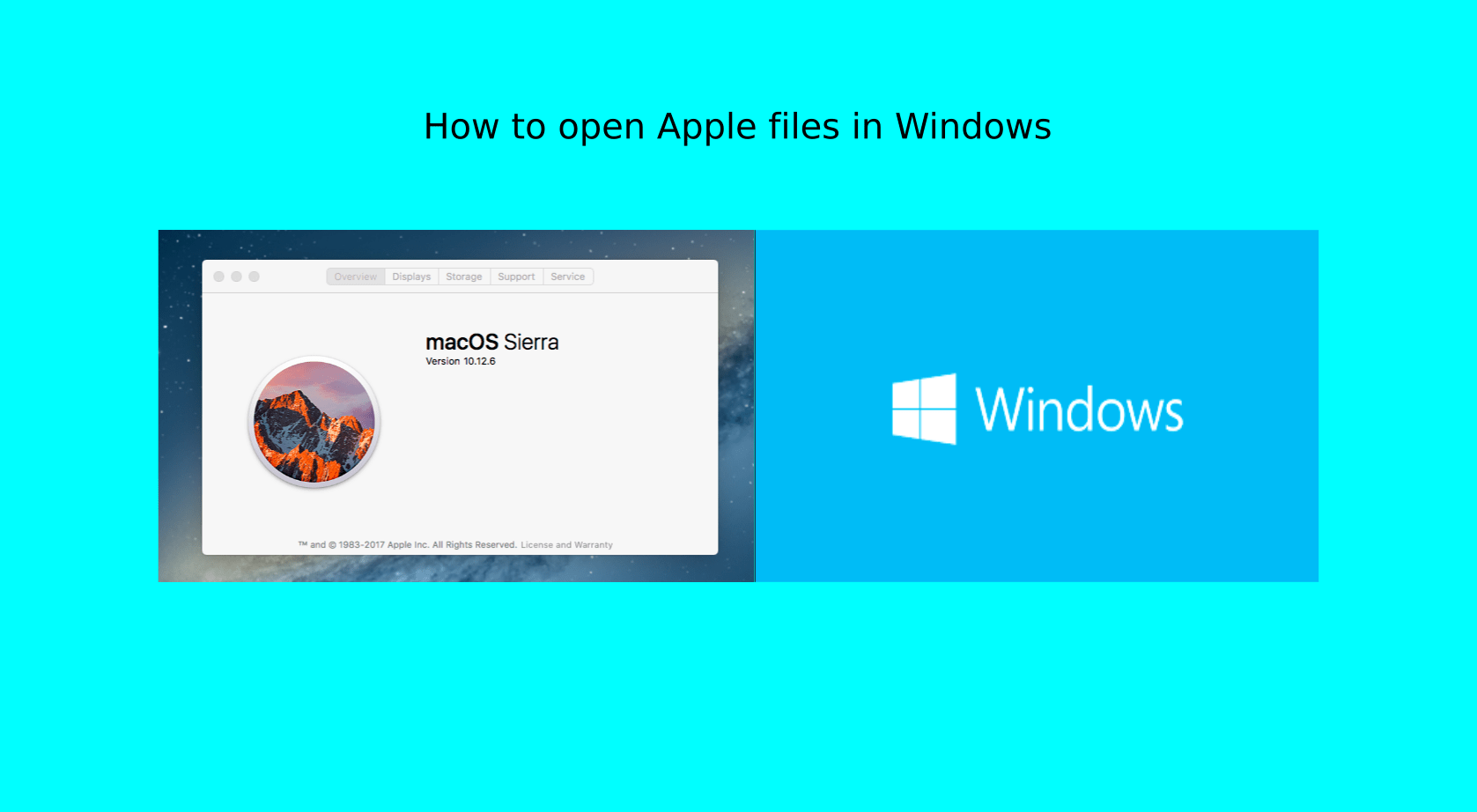 öppna Apple-filen i Windows