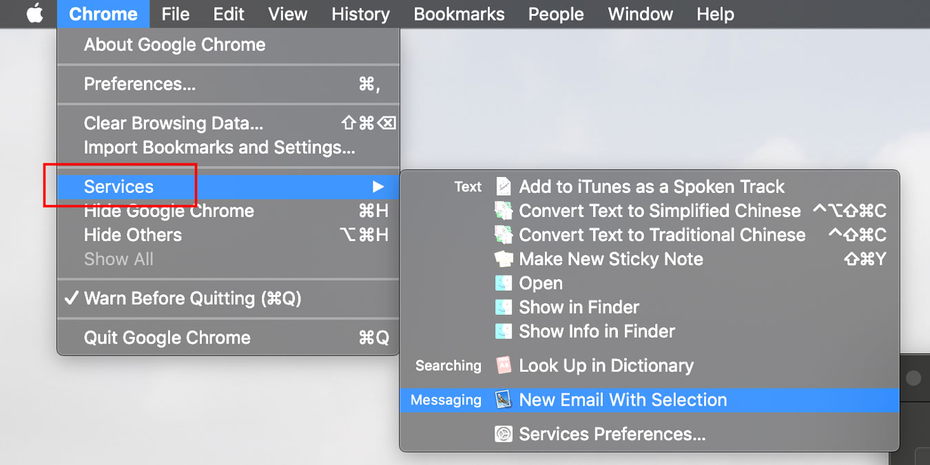 Как добавить опции в сервисное меню macOS 115
