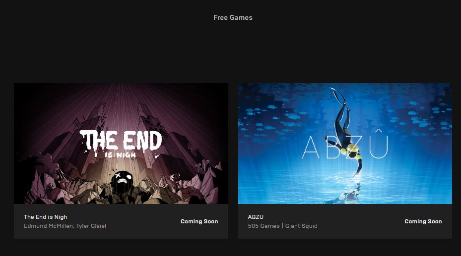 Epic Games Store apresenta os próximos dois títulos gratuitos de videogame 1