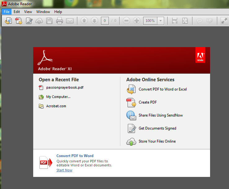 adobe reader windows 10