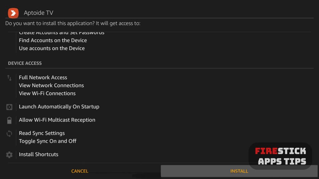 Aptoide TV untuk menggunakan Firestick Downloader