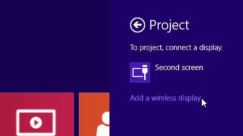 windows Masalah proyektor 8.1