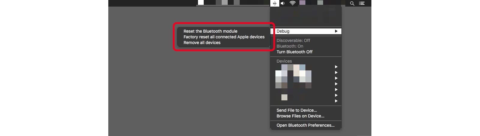 Скрытое меню Bluetooth отладки Mac поможет вам устранить проблемы с Bluetooth.